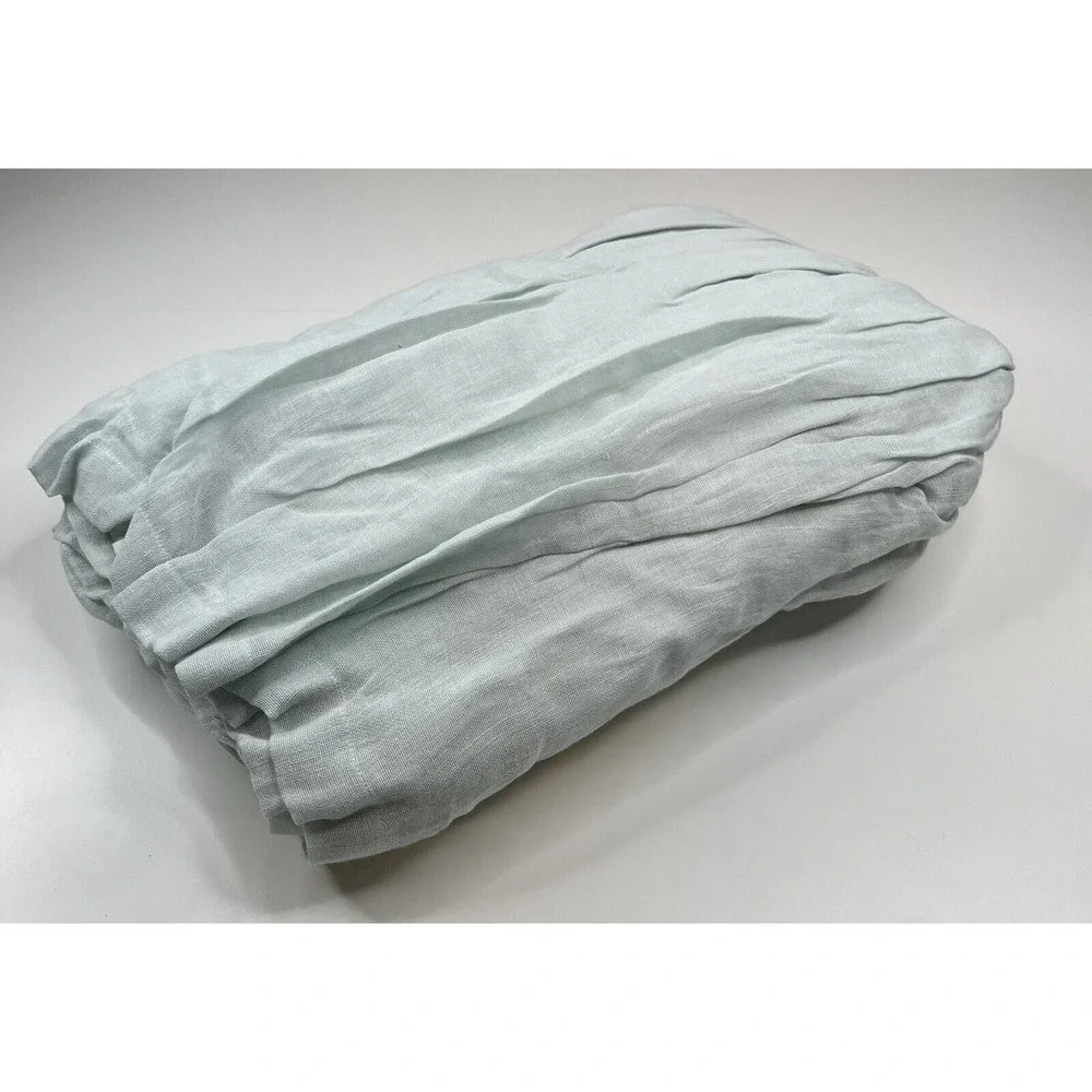 NWT RH Teen Restoration Hardware Full Bed Gathered Gauze Skirt Sea Green